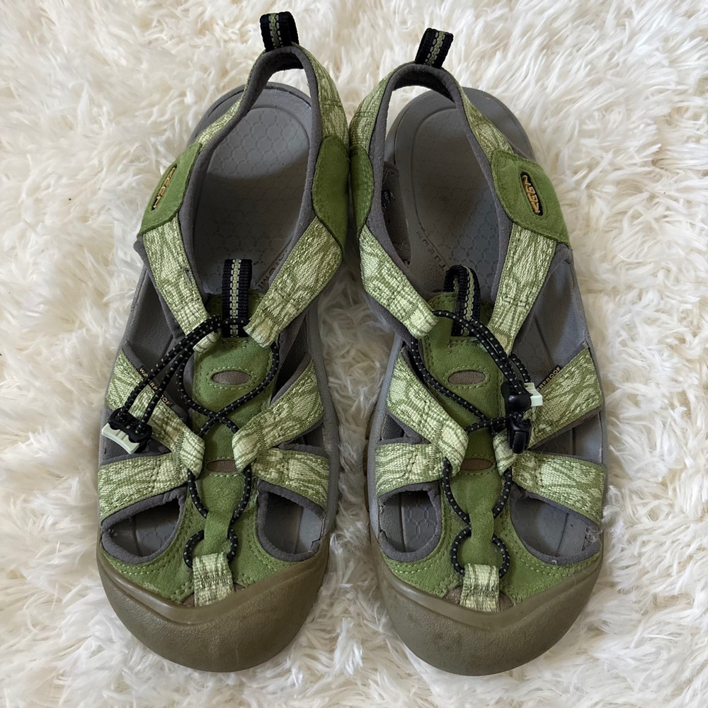 KEEN Whisper Green Sports Sandals Womens 8 Waterproof Hiking Water Shoes
